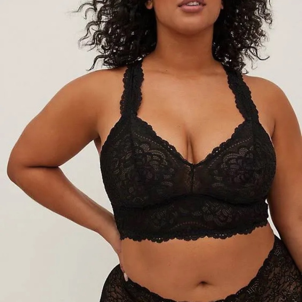 Torrid lace racer back bralette